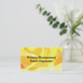 Carte de visite d'aquarelle rose jaune (Debout devant)