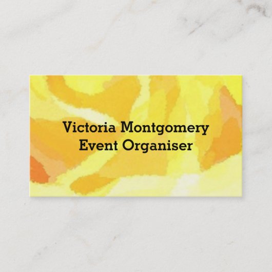 Carte de visite d'aquarelle rose jaune (Devant)