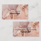 Carte de visite d'aquarelle rose moderne (Devant / Derrière)
