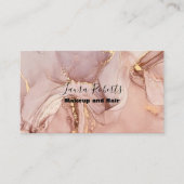 Carte de visite d'aquarelle rose moderne (Devant)