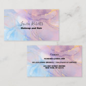 Carte de visite d'aquarelle rose moderne (Devant / Derrière)