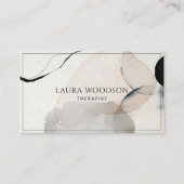 Carte de visite d'aquarelle sérène Abstrait (Devant)