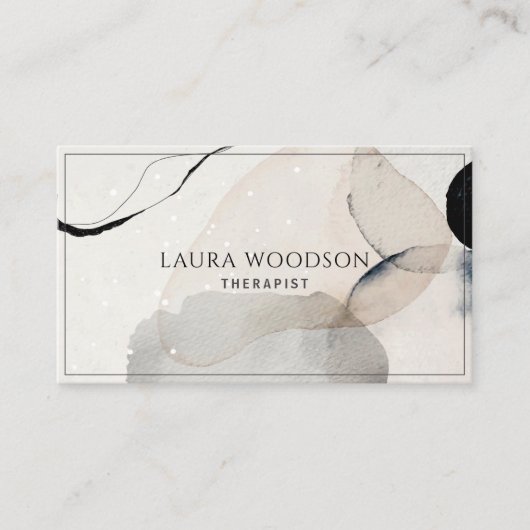 Carte de visite d'aquarelle sérène Abstrait (Devant)