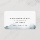 Carte de visite d'aquarelle vert moderne (Dos)