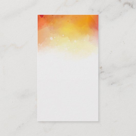 Carte de visite d'aquarelle vide (Dos)