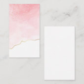 Carte de visite d'aquarelle vide (Devant / Derrière)