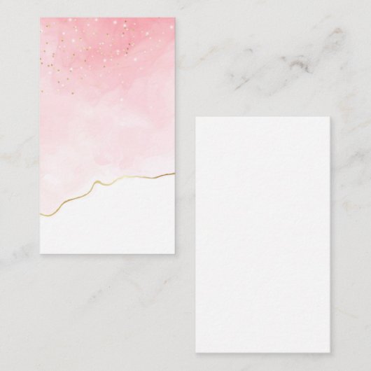 Carte de visite d'aquarelle vide (Devant / Derrière)