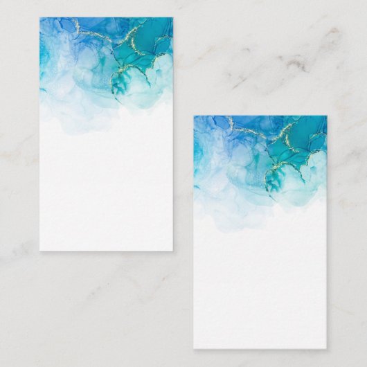 Carte de visite d'aquarelle vide (Devant / Derrière)