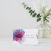 Carte de visite d'aquarelle violet (Debout devant)