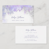 carte de visite d'aquarelle violet (Devant / Derrière)