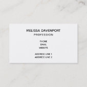 Carte de visite d'aquarelle violet (Dos)