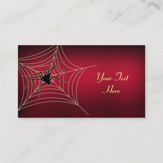 Carte de visite d'araignée et de Web (Devant)