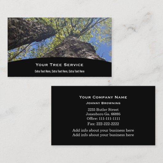 Carte de visite d'arborescence (Devant / Derrière)