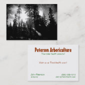 Carte de visite d'arboriculture (Devant / Derrière)