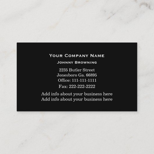 Carte de visite d'arbre (Dos)