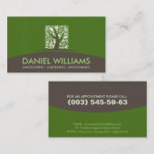 Carte de visite d'arbre Carré géométrique (Devant / Derrière)