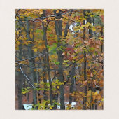 Carte de visite d'arbre d'automne (Intérieur déplié)