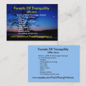 Carte de visite d'arbre de chêne Sunrise (Devant / Derrière)