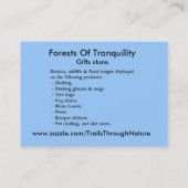 Carte de visite d'arbre de chêne Sunrise (Dos)