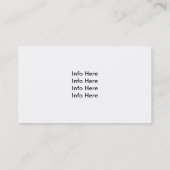 Carte de visite d'arbre de Sun (Dos)