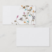Carte de visite d'arbre d'oiseau (Devant / Derrière)
