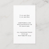 Carte de visite d'arbre généalogique (Dos)