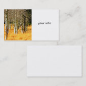 carte de visite d'arbres de tremble (Devant / Derrière)