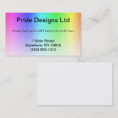 Carte de visite d'arc-en-ciel de fierté (Devant / Derrière)