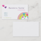 Carte de visite d'arc-en-ciel et de ballons (Devant / Derrière)