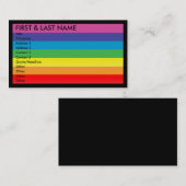 carte de visite d'arc-en-ciel. M. (Devant / Derrière)