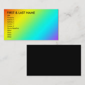 carte de visite d'arc-en-ciel. M. (Devant / Derrière)