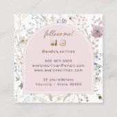 Carte de visite d'arc fleur sauvage délicat (Dos)