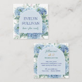 Carte de visite d'arche d'Hydrangea (Devant / Derrière)