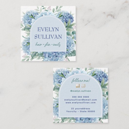 Carte de visite d'arche d'Hydrangea (Devant / Derrière)