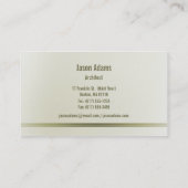 Carte de visite d'architecte (Dos)