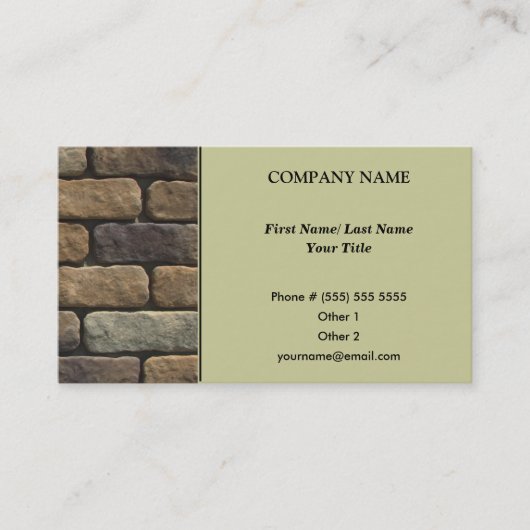 Carte de visite d'architecte (Devant)