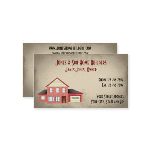 Carte de visite d'architecte de construction de