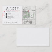 Carte de visite d'architecte de système de grille (Devant / Derrière)