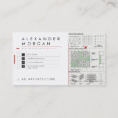 Carte de visite d'architecte de système de grille (Devant)