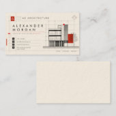 Carte de visite d'architecte de système de grille (Devant / Derrière)