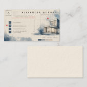 Carte de visite d'architecte de système de grille (Devant / Derrière)