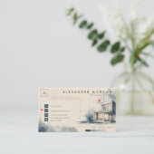 Carte de visite d'architecte de système de grille (Debout devant)