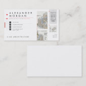 Carte de visite d'architecte de système de grille (Devant / Derrière)