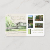 Carte de visite d'architecte durable moderne (Devant)