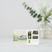 Carte de visite d'architecte durable moderne (Debout devant)