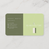 Carte de visite d'architecte durable moderne (Dos)