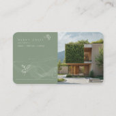 Carte de visite d'architecte durable moderne (Devant)