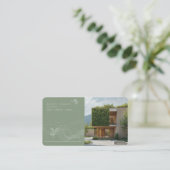 Carte de visite d'architecte durable moderne (Debout devant)