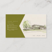 Carte de visite d'architecte durable moderne (Dos)
