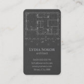 Carte de visite d'architecte en cuir moderne (Devant)